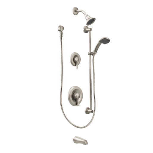 Commercial Posi-Temp Tub/Shower Trim in Brushed Nickel 1.5 gpm